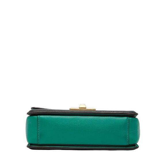 MCM Visetos Logogram Studs Leather Shoulder Bag